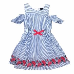 🎈Cynthia Rowley Seersucker Embroidered Dress